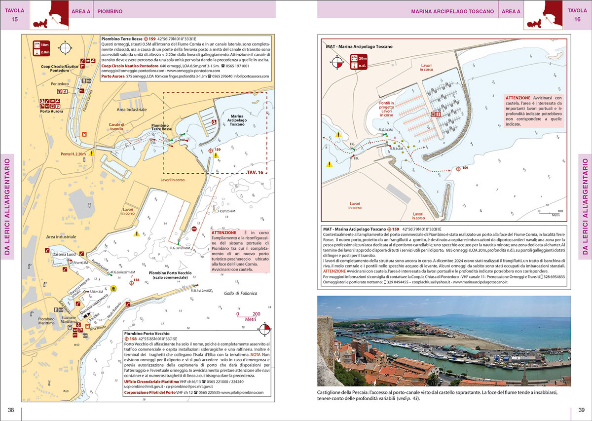 Fr131 9788836102761 portolano cartografico 2b da lerici allargentario arcipelago toscano.in02